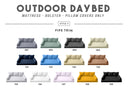 Polyester Fabric Sample Swatch Set for Outdoor Daybed,Patio Porch Swing Bed | 13 Colors