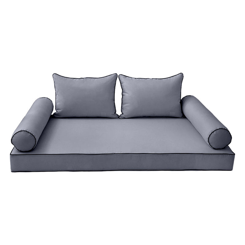 Model-4 Full Size (75" x 54" x 6") Outdoor Daybed Mattress Bolster Backrest Cushion Pillow |COVERS ONLY|