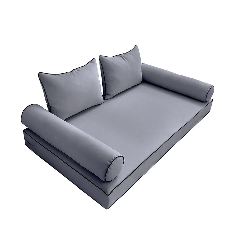 Model-4 Full Size (75" x 54" x 6") Outdoor Daybed Mattress Bolster Backrest Cushion Pillow |COVERS ONLY|
