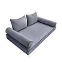 Model-4 Twin-XL Size (80" x 39" x 6") Outdoor Daybed Mattress Bolster Backrest Cushion Pillow |COVERS ONLY|