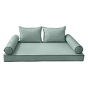 Model-4 Twin-XL Size (80" x 39" x 6") Outdoor Daybed Mattress Bolster Backrest Cushion Pillow |COVERS ONLY|