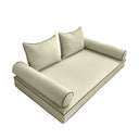 Model-4 Twin-XL Size (80" x 39" x 6") Outdoor Daybed Mattress Bolster Backrest Cushion Pillow |COVERS ONLY|
