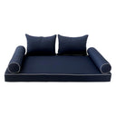 Model-4 Twin-XL Size (80" x 39" x 6") Outdoor Daybed Mattress Bolster Backrest Cushion Pillow |COVERS ONLY|