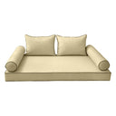 Model-4 Twin-XL Size (80" x 39" x 6") Outdoor Daybed Mattress Bolster Backrest Cushion Pillow |COVERS ONLY|
