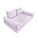 Model-4 Twin-XL Size (80" x 39" x 6") Outdoor Daybed Mattress Bolster Backrest Cushion Pillow |COVERS ONLY|
