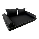 Model-4 Twin-XL Size (80" x 39" x 6") Outdoor Daybed Mattress Bolster Backrest Cushion Pillow |COVERS ONLY|
