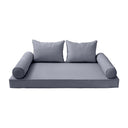 Model-4 Twin-XL Size (80" x 39" x 6") Outdoor Daybed Mattress Bolster Backrest Cushion Pillow |COVERS ONLY|