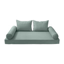 Model-4 Twin-XL Size (80" x 39" x 6") Outdoor Daybed Mattress Bolster Backrest Cushion Pillow |COVERS ONLY|