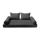 Model-4 Twin-XL Size (80" x 39" x 6") Outdoor Daybed Mattress Bolster Backrest Cushion Pillow |COVERS ONLY|
