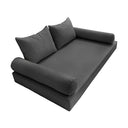 Model-4 Twin-XL Size (80" x 39" x 6") Outdoor Daybed Mattress Bolster Backrest Cushion Pillow |COVERS ONLY|