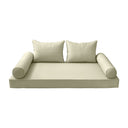 Model-4 Twin-XL Size (80" x 39" x 6") Outdoor Daybed Mattress Bolster Backrest Cushion Pillow |COVERS ONLY|