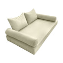 Model-4 Twin-XL Size (80" x 39" x 6") Outdoor Daybed Mattress Bolster Backrest Cushion Pillow |COVERS ONLY|
