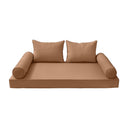 Model-4 Twin-XL Size (80" x 39" x 6") Outdoor Daybed Mattress Bolster Backrest Cushion Pillow |COVERS ONLY|