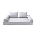 Model-4 Twin-XL Size (80" x 39" x 6") Outdoor Daybed Mattress Bolster Backrest Cushion Pillow |COVERS ONLY|