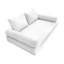 Model-4 Twin-XL Size (80" x 39" x 6") Outdoor Daybed Mattress Bolster Backrest Cushion Pillow |COVERS ONLY|