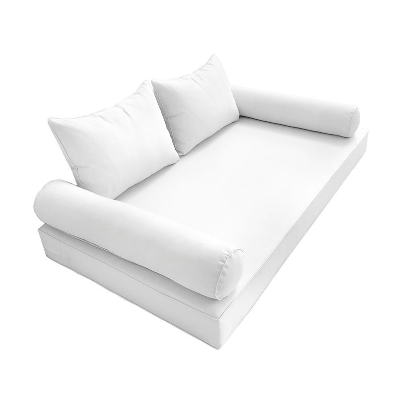 Model-4 Twin Size (75" x 39" x 6") Outdoor Daybed Mattress Bolster Backrest Cushion Pillow |COVERS ONLY |