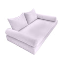 Model-4 Crib Size (52" x 28" x 6") Outdoor Daybed Mattress Bolster Backrest Cushion Pillow |COVERS ONLY|