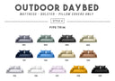 Polyester Fabric Sample Swatch Set for Outdoor Daybed,Patio Porch Swing Bed | 13 Colors