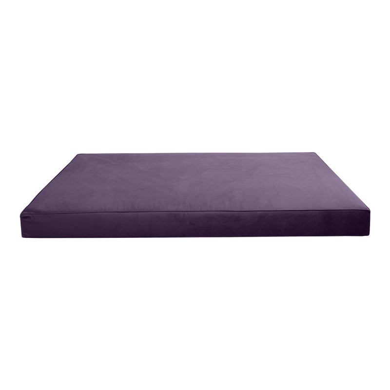 Model V4 - Velvet Indoor Daybed Mattress Bolster Backrest Cushions and Covers |Complete Set|