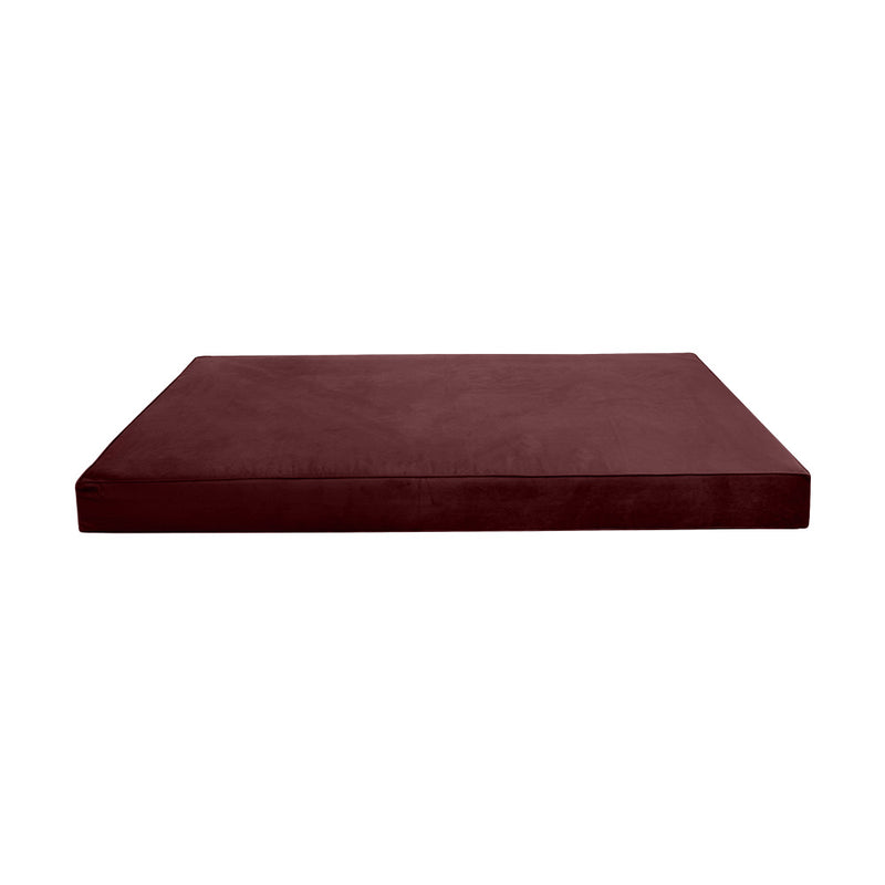 Model V4 - Velvet Indoor Daybed Mattress Bolster Backrest Cushions and Covers |Complete Set|