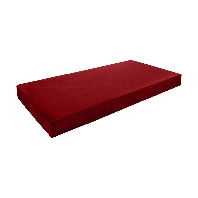 Model V4 - Velvet Indoor Daybed Mattress Bolster Backrest Cushions and Covers |Complete Set|