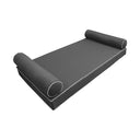 Model-5 Twin Size (75" x 39" x 6") Outdoor Daybed Mattress Bolster Backrest Cushion Pillow |COVERS ONLY|
