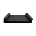 Model-5 Twin Size (75" x 39" x 6") Outdoor Daybed Mattress Bolster Backrest Cushion Pillow |COVERS ONLY|