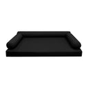 Model-6 Crib Size (52" x 28" x 6") Outdoor Daybed Mattress Bolster Backrest Cushion Pillow |COVERS ONLY|