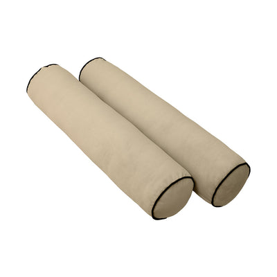 Model V4 - Velvet Indoor Daybed Bolster Pillow Backrest Cushion |COVERS ONLY|