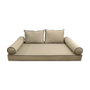 Model V1 - Velvet Indoor Daybed Mattress Bolster Pillow Backrest Cushion |COVERS ONLY|