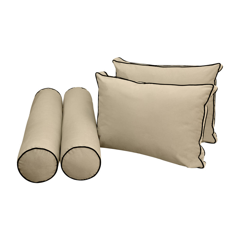 Model V1 - Velvet Indoor Daybed Mattress Bolster Pillow Backrest Cushion |COVERS ONLY|