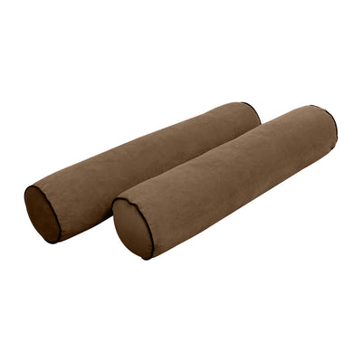 Model V5 - Velvet Indoor Daybed Bolster Pillow Cushion |COVERS ONLY|