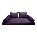 Model V1 - Velvet Indoor Daybed Mattress Bolster Pillow Backrest Cushion |COVERS ONLY|