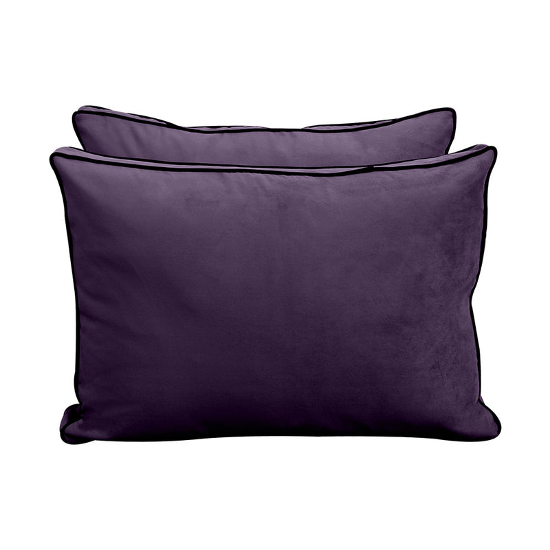 Model V1 - Velvet Indoor Daybed Mattress Bolster Pillow Backrest Cushion |COVERS ONLY|