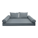 Model V1 - Velvet Indoor Daybed Mattress Bolster Pillow Backrest Cushion |COVERS ONLY|