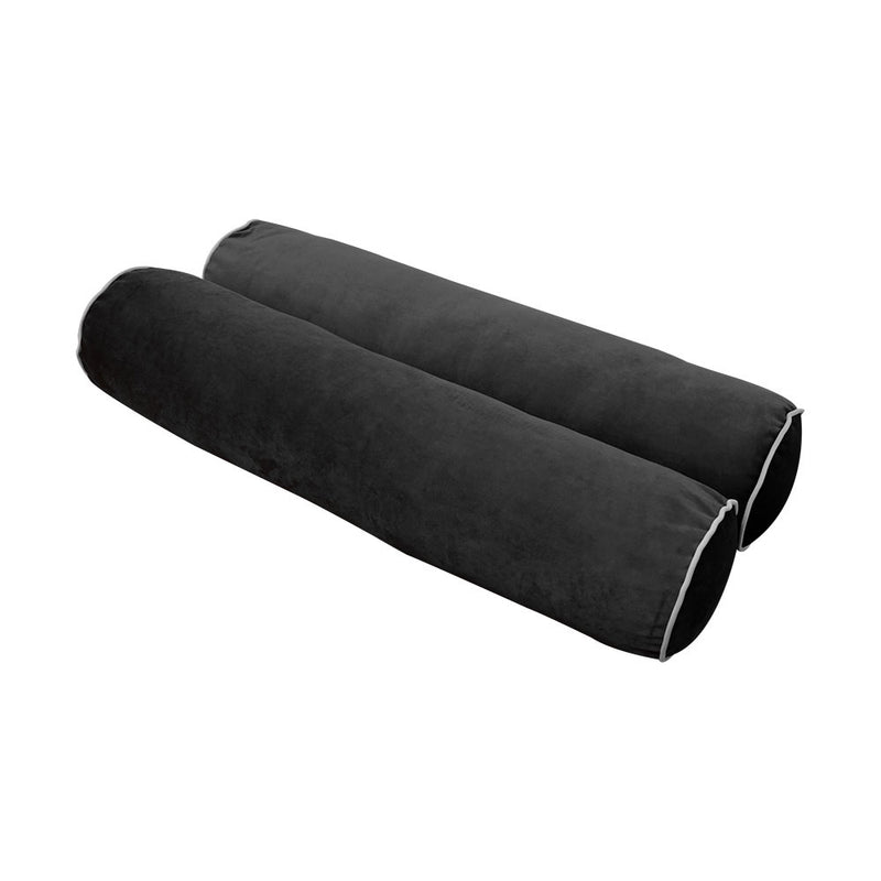 Model V5 - Velvet Indoor Daybed Mattress Bolster Pillows and Covers |Complete Set|