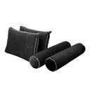 Model V1 - Velvet Indoor Daybed Mattress Bolster Pillow Backrest Cushion |COVERS ONLY|