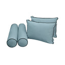 Model V1 - Velvet Indoor Daybed Bolster Pillow Backrest Cushion |COVERS ONLY|