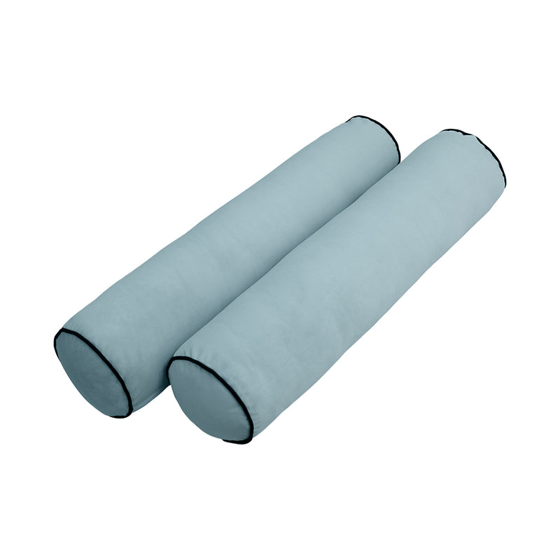 Model V5 - Velvet Indoor Daybed Bolster Pillow Cushion |COVERS ONLY|