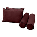 Model V1 - Velvet Indoor Daybed Mattress Bolster Pillow Backrest Cushion |COVERS ONLY|