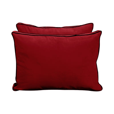 Model V1 - Velvet Indoor Daybed Mattress Bolster Pillow Backrest Cushion |COVERS ONLY|