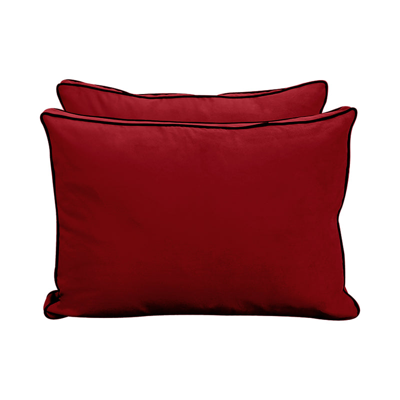 Model V1 - Velvet Indoor Daybed Mattress Bolster Pillow Backrest Cushion |COVERS ONLY|