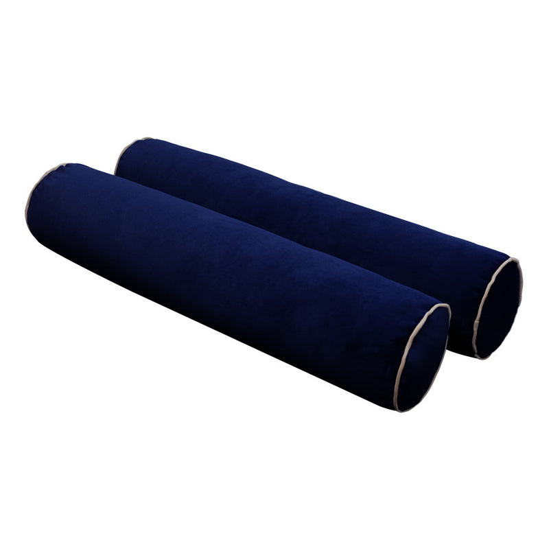 Model V1 - Velvet Indoor Daybed Mattress Bolster Pillow Backrest Cushion |COVERS ONLY|