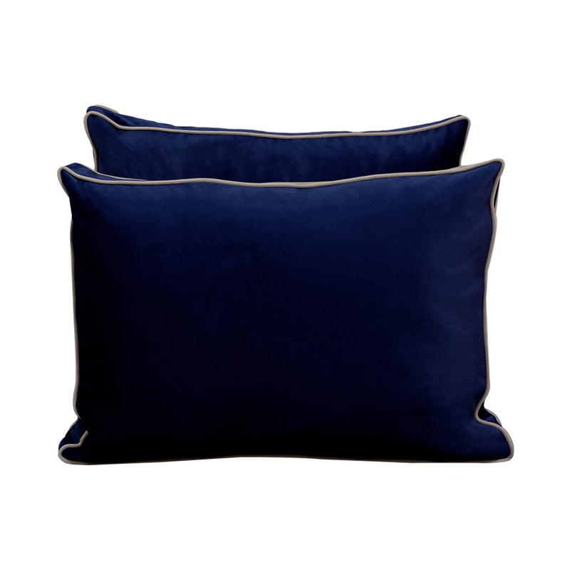 Model V1 - Velvet Indoor Daybed Mattress Bolster Pillow Backrest Cushion |COVERS ONLY|