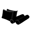 Model V1 - Velvet Indoor Daybed Mattress Bolster Pillow Backrest Cushion |COVERS ONLY|