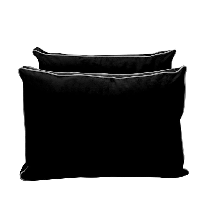 Model V1 - Velvet Indoor Daybed Mattress Bolster Pillow Backrest Cushion |COVERS ONLY|