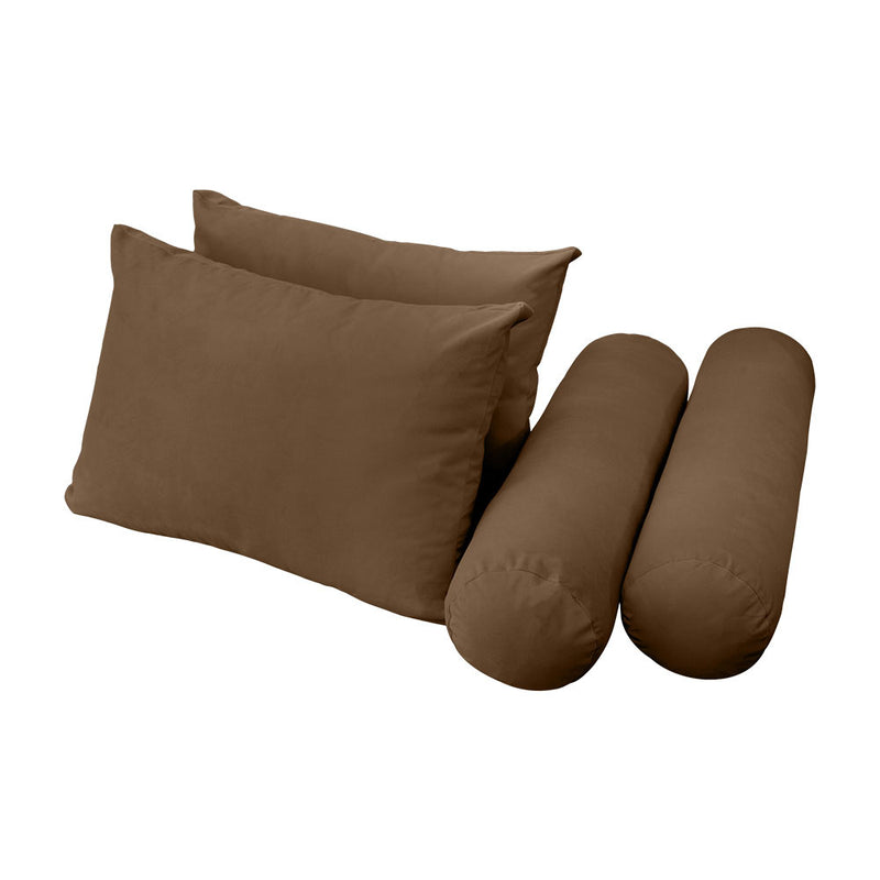 Model V1 - Velvet Indoor Daybed Mattress Bolster Backrest Cushions and Covers |Complete Set|