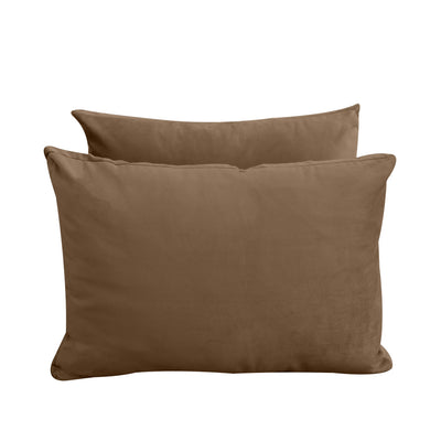 Model V1 - Velvet Indoor Daybed Mattress Bolster Pillow Backrest Cushion |COVERS ONLY|