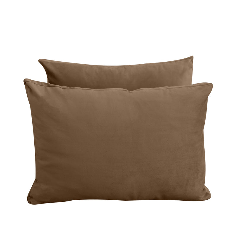 Model V1 - Velvet Indoor Daybed Mattress Bolster Pillow Backrest Cushion |COVERS ONLY|