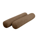 Model V5 - Velvet Indoor Daybed Bolster Pillow Cushion |COVERS ONLY|